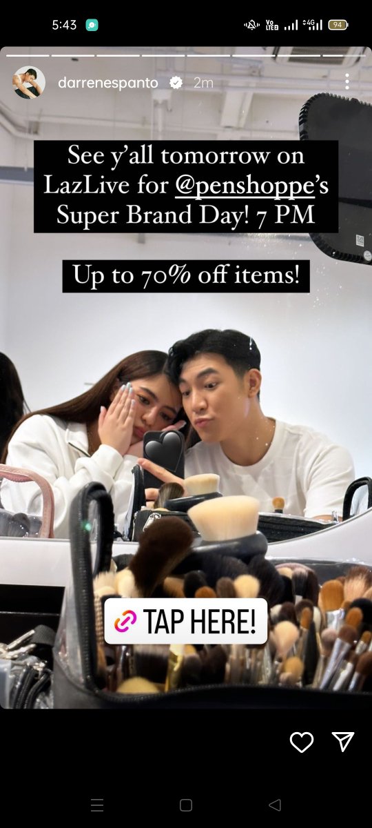 CassRenOfc's tweet photo. LazLive for Penshoppe later with CassRen! See you!

CASSREN PENSHOPPE LAZLIVE
#CassRenforPenshoppe 
#CassRen | @PENSHOPPE @LazadaPH https://t.co/i4cR64GQF1