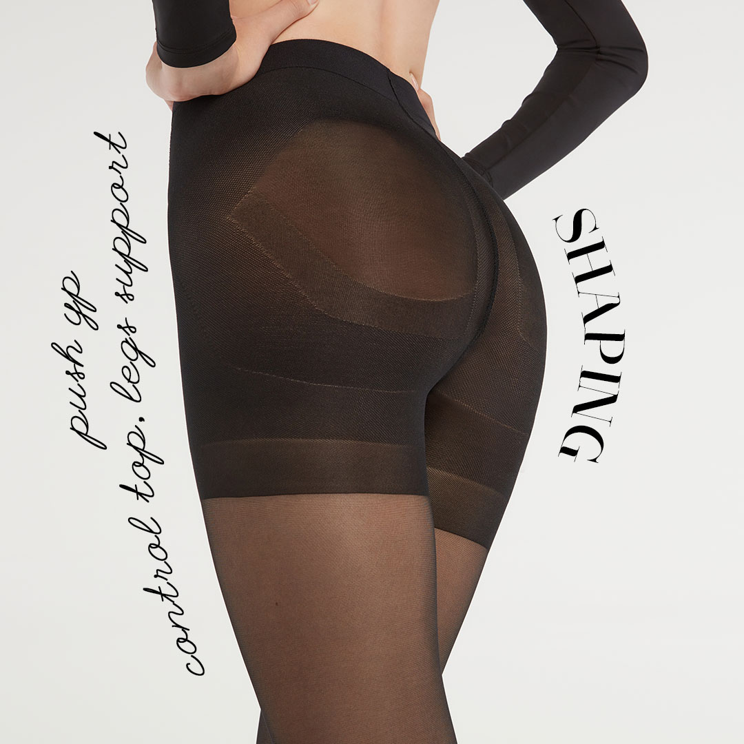 Calzedonia on X: Total Shaper tights combine the Control Top feature  ensuring a flat stomach finish, the Push Up effect enhances the buttocks,  shaping them with precision, and the graduated compression sculpts