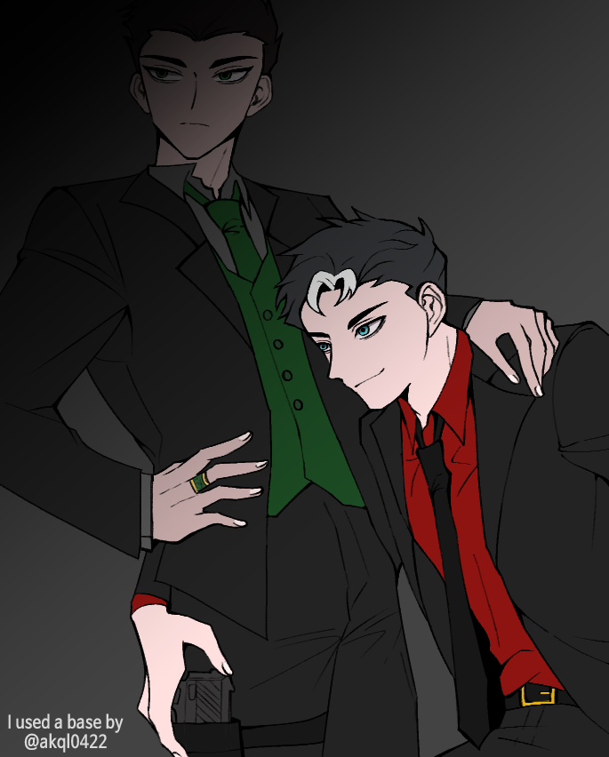 마피아AU 뎀슨...😉
오랜만에 전력인데 그냥 정장 입은 뎀슨이 되었음(;
사용한 트레틀의 원본은 타래에!

#슨른전력_60분
#damijay