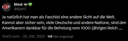 Haha ... Blödi denkt, dass die Yankees Deutschland befreit haben, bloß weil sie 11 Monate vor Kapitulation 'ne Ladung Leichtmatrosen am Strand der Normandie auskippten ..

.. wäre so in etwa die Antwort damals im Heimatkunde-Unterricht gewesen