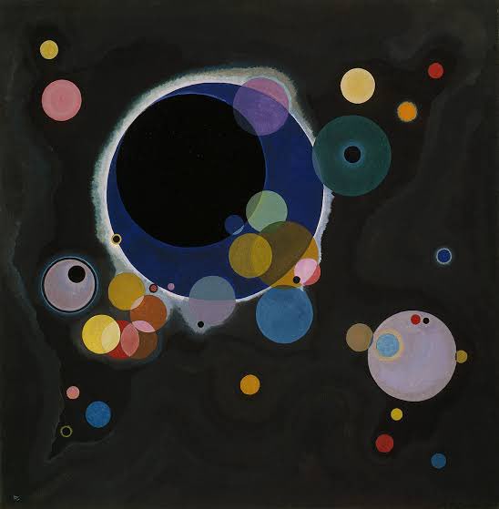 wearespacehero's tweet photo. 🌌 "Celestial Harmonies" by Vasily Kandinsky – Where art meets space! 🎨🚀 These vibrant circles mimic the dance of planets and stars, inviting us to explore the cosmos within the canvas. 🪐✨ #AbstractArt #CosmicInspiration #KandinskyArt 🎆 https://t.co/EriN2kiNav