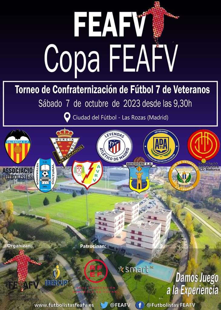 FEAFV's tweet photo. 🏆📷 Así fue la Fase Final del #TorneoSolidarioFEAFV y #CopaFEAFV disputada en la #CiudadDelFutbol de las Rozas en el que resultaron CAMPEÓNES la AVF @fuengirola y @CDLeganes respectivamente
🔗 https://t.co/q53cyPmKHc
#CampeonatoEspaña🇪🇸 #FutbolVeteranos #AsociacionesMiembros https://t.co/uK22JIvbFm