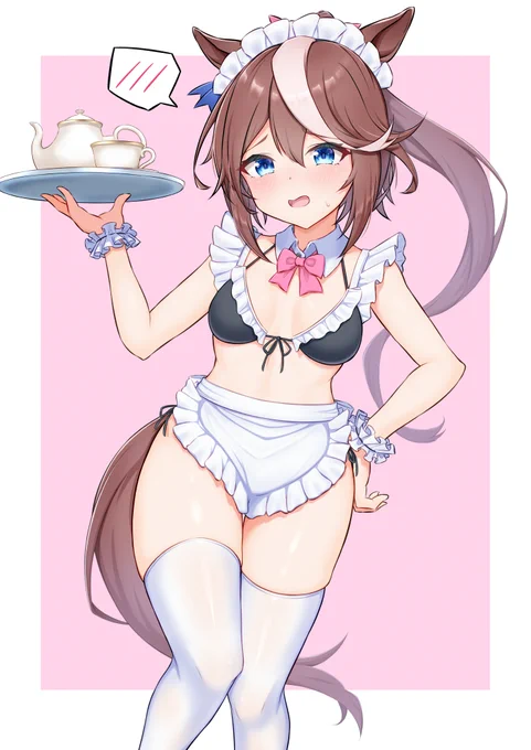 お題のメイドビキニテイオー#ウマ娘#トウカイテイオー 
