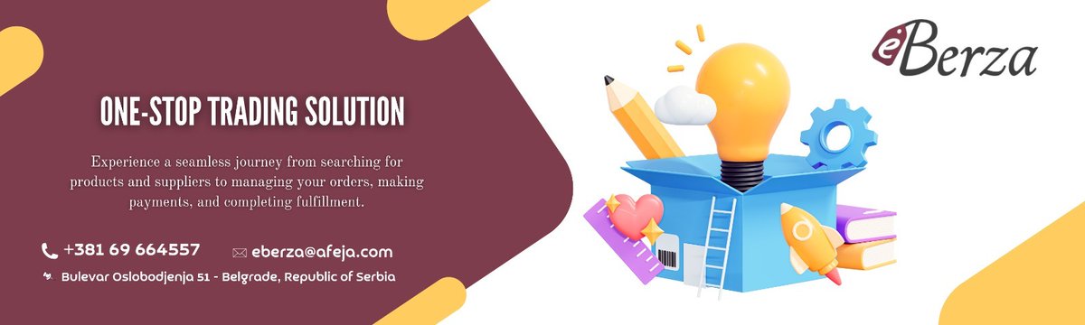 EberzaRs's tweet image. 🚀🌏 Revolutionize Your Trading Journey with e-Berza! 🌐🚀

Embark on a seamless voyage into the world of commerce, all under one roof with our comprehensive trading solutions.
#eBerza #OneStopTrading #GlobalCommerce #TradeSolutions #TradeOnline #ebusiness #ecommercebusiness