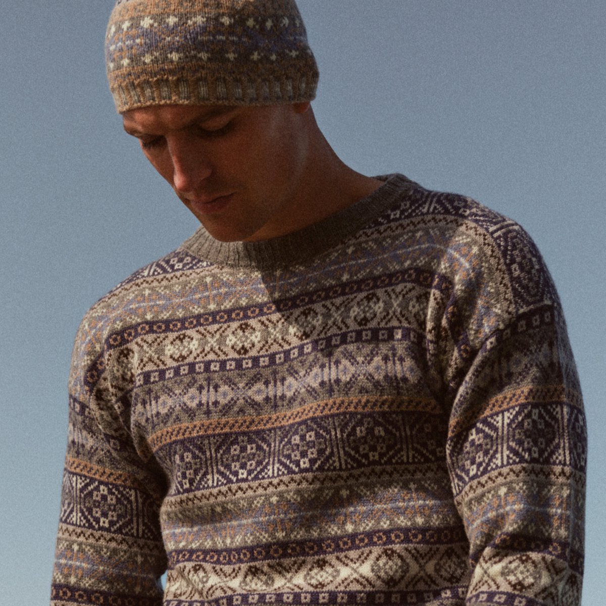 Johnstons_Elgin's tweet photo. We collaborated with Maureen White, a traditional Fairisle knitter based in Longhope, Orkney. Proceeds from a Limited collection of Maureen’s handknitted sweaters, headbands and hats will go to the RNLI Longhope Lifeboat Station. 

Read Maureen’s story: https://t.co/xuyiK5BX7O https://t.co/Dp9bl326hv