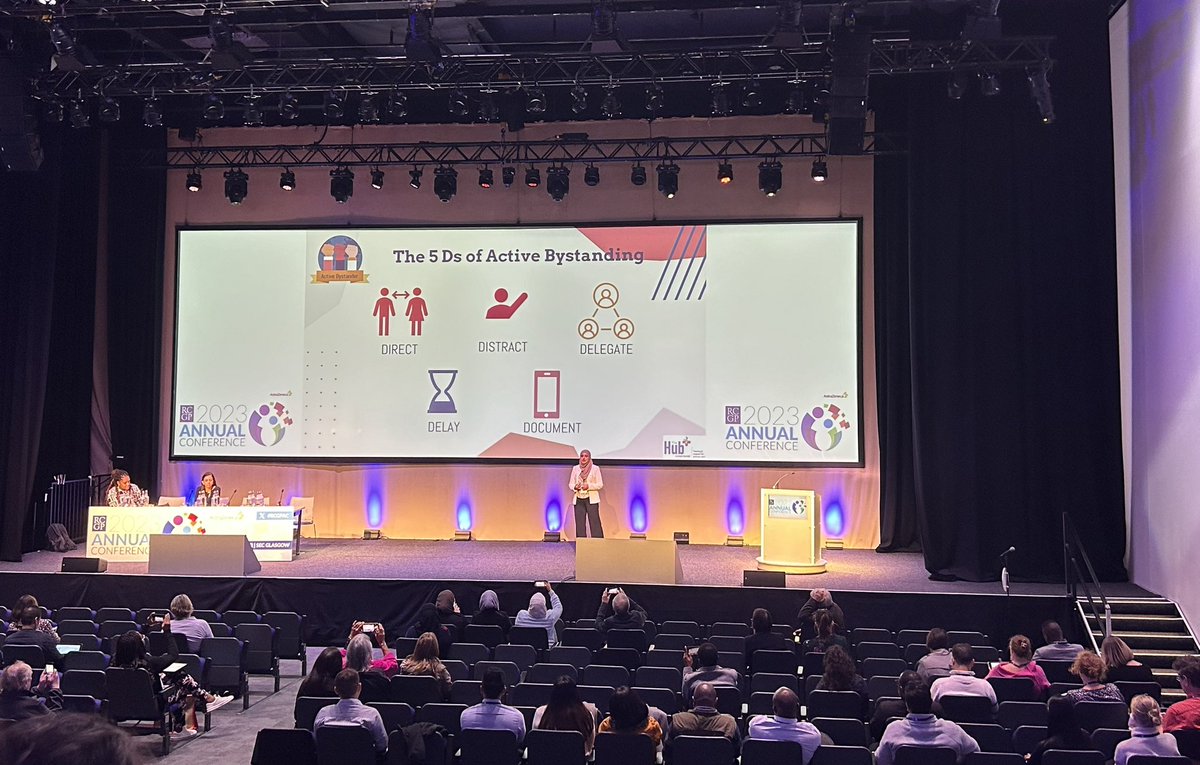 <a href="/BolaOwolabi8/">Bola Owolabi</a> <a href="/DrGregorSmith/">Prof Sir Gregor Smith</a> <a href="/KamilaRCGP/">Kamila Hawthorne</a> <a href="/docmagsy/">Margaret Ikpoh</a> <a href="/drshehlaiu/">Shehla Imtiaz-Umer</a> <a href="/SonaliKinra/">Sonali Kinra</a> ‘The standard you walk past is the standard you accept’ 

<a href="/drshehlaiu/">Shehla Imtiaz-Umer</a> outlines the ‘5 Ds of Active Bystanding’ - things we can all do to help when we witness inappropriate behaviour. #RCGPAC