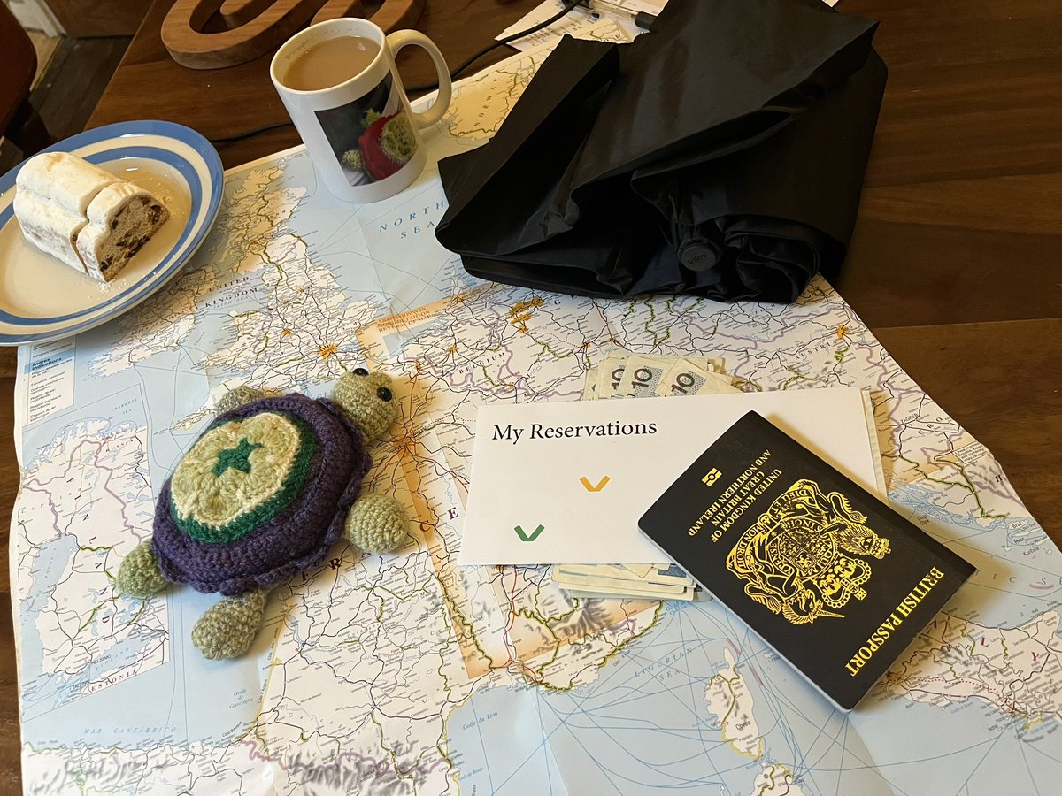 politic_animal's tweet photo. Final prep for the next Turtle Travels adventure…
From early afternoon, I’m going to try to answer another crucial q: how far can you get, latitude-wise, from the Greenwich Meridian, using public transport, in 24 hours? 
Join me and Mrs Turtle as we (spoiler alert!) #GoEast https://t.co/DjIH5466j5