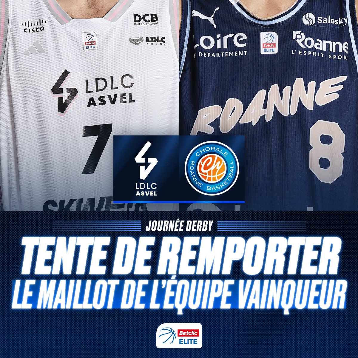 Betclic ELITE (@betclic_elite) on Twitter photo C'est le moment de remporter le maillot de <a href="/LDLCASVEL/">LDLC ASVEL</a> ou de la <a href="/ChoraleRoanne/">Chorale Roanne Basket</a> π
Pour participer :
1οΈβ£ RT ce post
2οΈβ£ Follow <a href="/LNBofficiel/">Ligue Nationale de Basket</a> & <a href="/skweektv/">SKWEEK</a>
3οΈβ£ Donne l'Γ©quipe vainqueur en commentaires
π TAS lundi 23/10
#JournΓ©eDerby β‘οΈ C'est le moment de remporter le maillot de <a href="/LDLCASVEL/">LDLC ASVEL</a> ou de la <a href="/ChoraleRoanne/">Chorale Roanne Basket</a> π
Pour participer :
1οΈβ£ RT ce post
2οΈβ£ Follow <a href="/LNBofficiel/">Ligue Nationale de Basket</a> & <a href="/skweektv/">SKWEEK</a>
3οΈβ£ Donne l'Γ©quipe vainqueur en commentaires
π TAS lundi 23/10
#JournΓ©eDerby β‘οΈ