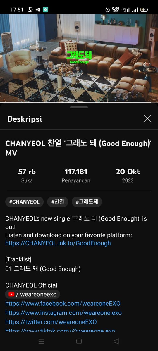 CHANYEOL 찬열 '그래도 돼 (Good Enough)' MV STREAMING CHAIN (06)

🍒: youtu.be/Ib1Bhg5ymAY

#CHANYEOL #찬열 
#EXO #엑소 #weareoneEXO 
#그래도돼 #Good_Enough 
#찬열_그래도돼 #GoodEnoughJayaJayaJaya <a href="/weareoneEXO/">EXO</a>