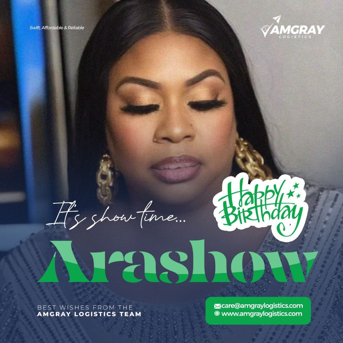 Let's roll out the red carpet for my dear friend ARASHOW who knows how to turn every day into a show-stopping event!

May your special day be filled with all the drama, excitement, and laughter you bring to our lives.

Happy Birthday 🎁🎈

#arashow #happybirthday #amgraylogistics