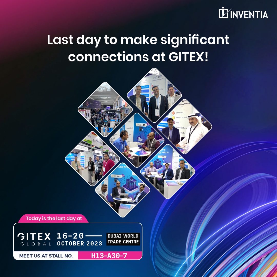 InventiaTech's tweet photo. GITEX is closing soon! 
🤝 Come and meet us at [booth number : H13-A30-7] to learn more about our products &amp; services and how we can help you achieve your business goals.

Visit us: https://t.co/1liGqjCoul
Contact us: +917302321717

#GITEXGLOBAL #InventiaTechnology https://t.co/vjK95KbWUg