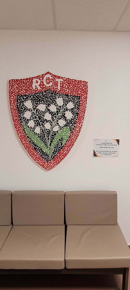 Inauguration de la fresque réalisée par les élèves de SEGPA dans le cadre d'un travail pluridisciplinaire pour la 1ère promotion RCT Passion Cadets Gaudermen, en présence de Pierre Mignoni, Patrice Blachère, Nasser Boulassel. <a href="/NatachaChicot/">Natacha Chicot</a> <a href="/dasen_sieye/">Mathieu Sieye</a> <a href="/RCTofficiel/">RCT – Rugby Club Toulonnais</a>