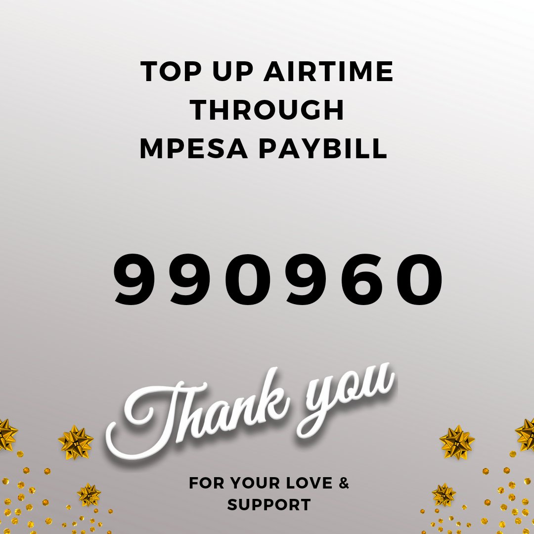 RoberRnK's tweet image. We i need pesa ya advertising ya next month 

Ebu purchase airtime via mpesa paybill 990960 account is the number to top up

@RobjunLimited check for more