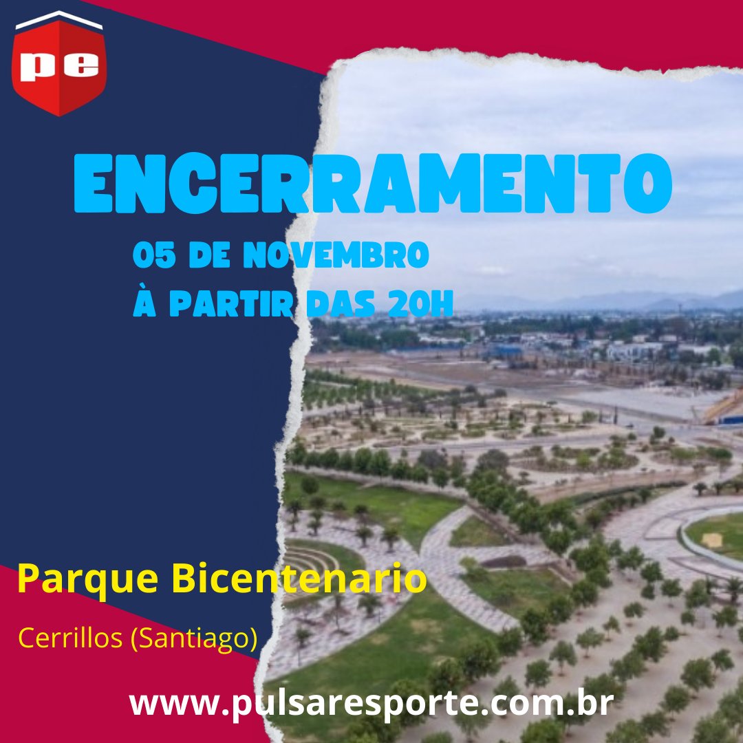 Chegou o grande dia!!!
À partir das 20h, no Estádio Nacional do Chile, a Cerimônia de Abertura <a href="/santiago2023/">Santiago 2023</a> abrirá oficialmente os Jogos PanAm. Quase 8 mil atletas de 56 esportes e 41 países na maior festa das Américas até dia 5 de novembro. Manda Brasa 🇧🇷. #PulsarEsportenoPan