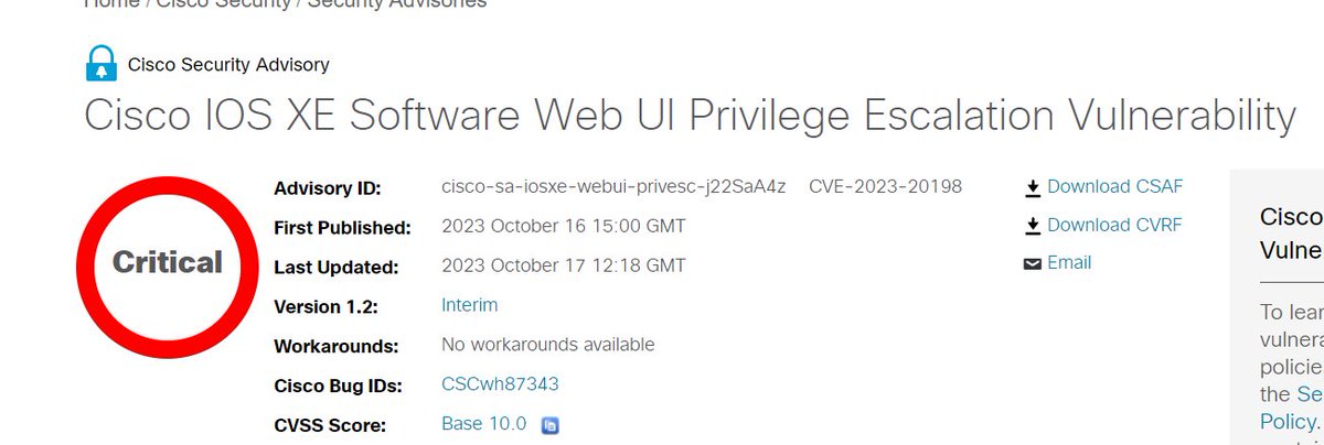 UK_Daniel_Card's tweet photo. no new updates on this citrix article:
https://t.co/Iu3fCdAQH0
#CiscoShellHell https://t.co/hirJS5aDYf