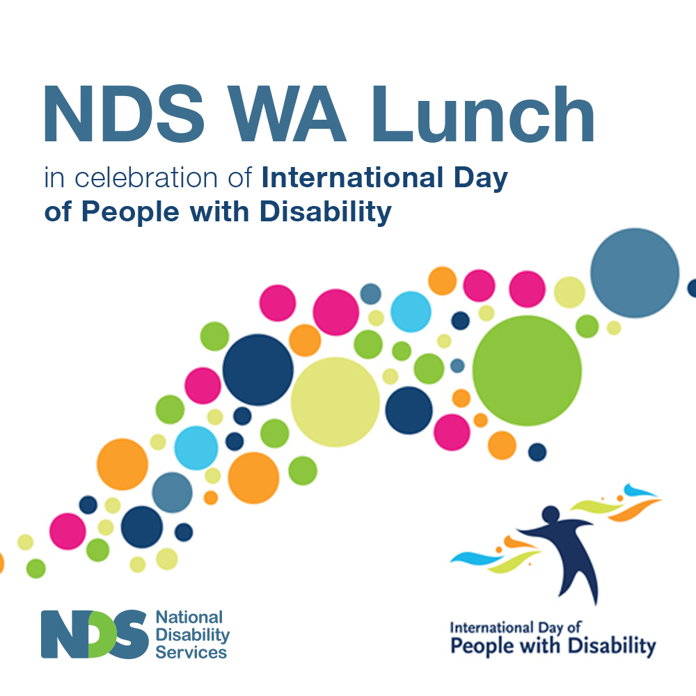 NDPbuzz's tweet photo. Registrations for NDS WA’s Lunch in Celebration of International Day of People with Disability are now open! Join NDS on Friday 1 December 2023 as they celebrate the achievements of people with disability in Western Australia. Learn more here https://t.co/jrfS6jodIY https://t.co/2REflJkSVB
