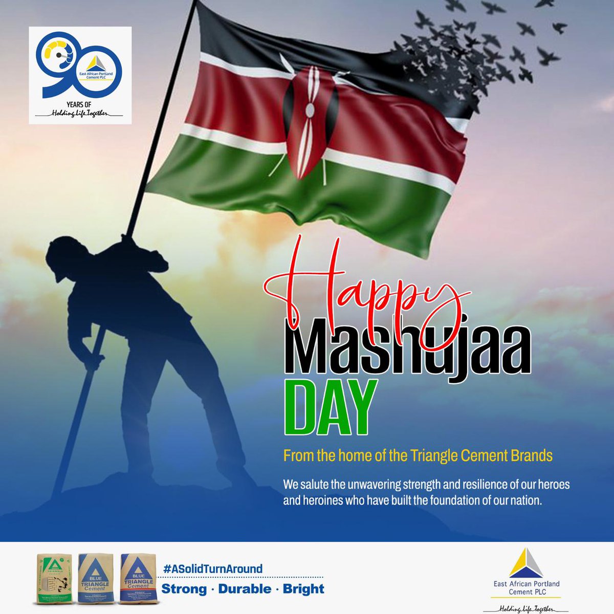 EAPC_PLC's tweet photo. We stand proud as a symbol of strength, just like the heroes and heroines who have shaped our Nation. We're here to fortify the foundations of Kenya, just as they have fortified the spirit of our people.
#MashujaaDay
#90yearsofholdinglifetogether
#ASolidTurnAround https://t.co/hZZcTO4Rmn