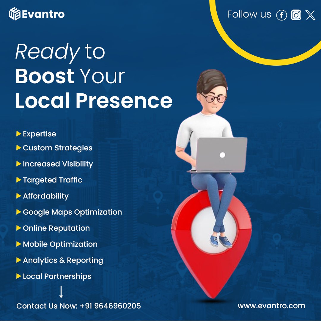 EvantroTech's tweet image. Ready to make a local impact? Choose Evantro for affordable, results-driven local SEO services. Boost your local presence and drive more customers to your business! 📈💼
Contact Us Now:
info@evantro.com
+91 9646960205
evantro.com

#LocalSEO #Evantro #LocalBusiness