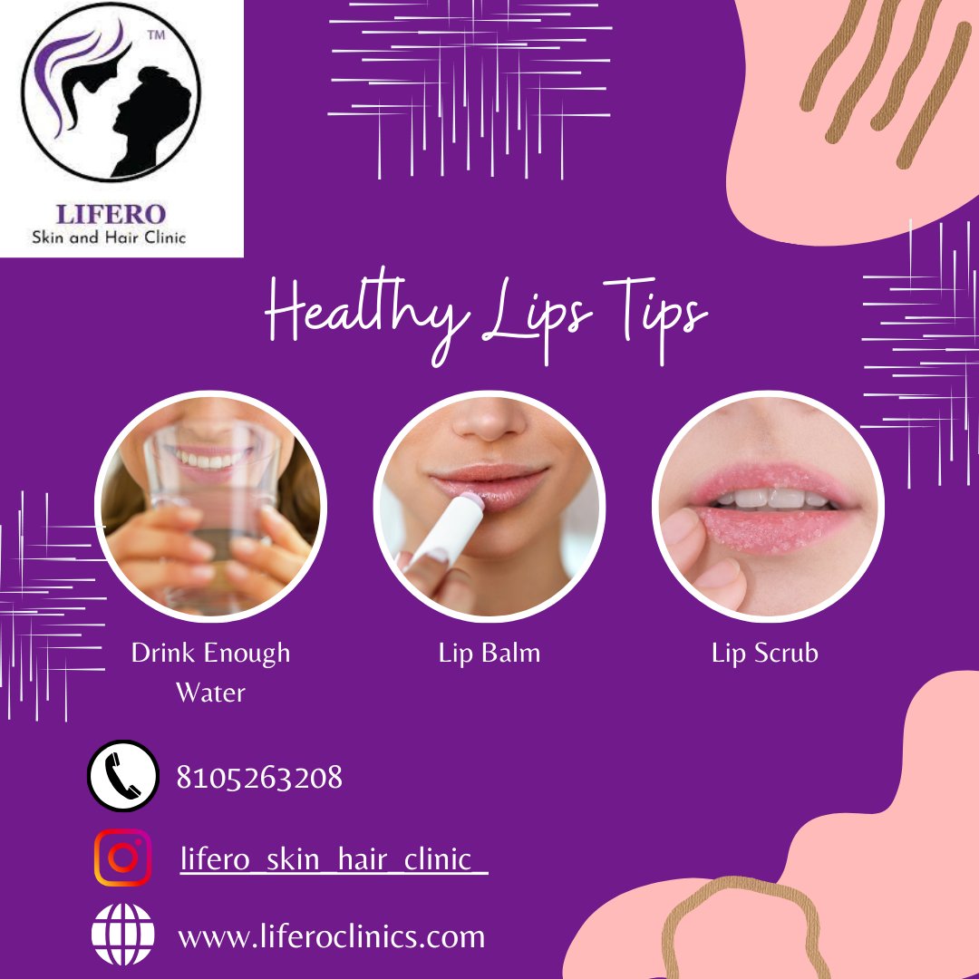 DLifero's tweet photo. A Healthy Pout! 💄 Discover these essential lip care tips for a naturally radiant smile. 💡

#LipCareMagic #HealthyLips #NaturallyBeautifulSkin #antiaging #beautifulskin #flawlessbeauty #skinspecialist #skincare #beautyroutine #liferoskinclinic #baner #punecity https://t.co/Xn3DJYwmQ4