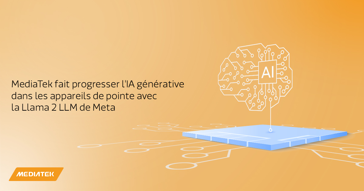 MediaTekFrance's tweet image. MediaTek améliore #GenerativeAI dans les #EdgeDevices avec APUs, NeuroPilot, &amp;amp; Meta&apos;s #Llama2 #LLM pour de meilleures performances, la vie privée, et des économies de coûts. @AIatMeta Pour en savoir plus : bit.ly/455B8vp  🚀🧠 #IA #Innovation