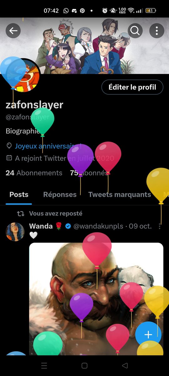 zafonslayer's tweet image. ET UN ANS DE PLUS, je ne sais pas si je suis fatigué ou vieux hahaha