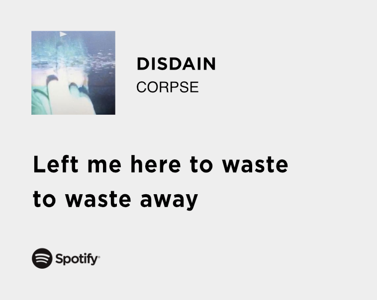 disdain - corpse