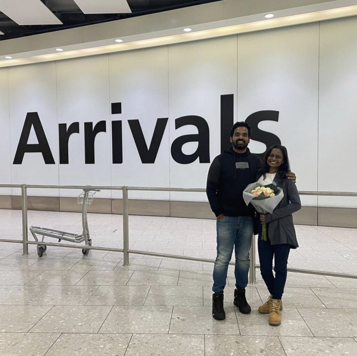 We love witnessing families reunite. 🥰 One of our new nurses who landed this morning, was reunited with her fiance. What a special moment ❤️ We hope you they both love being in the UK together!