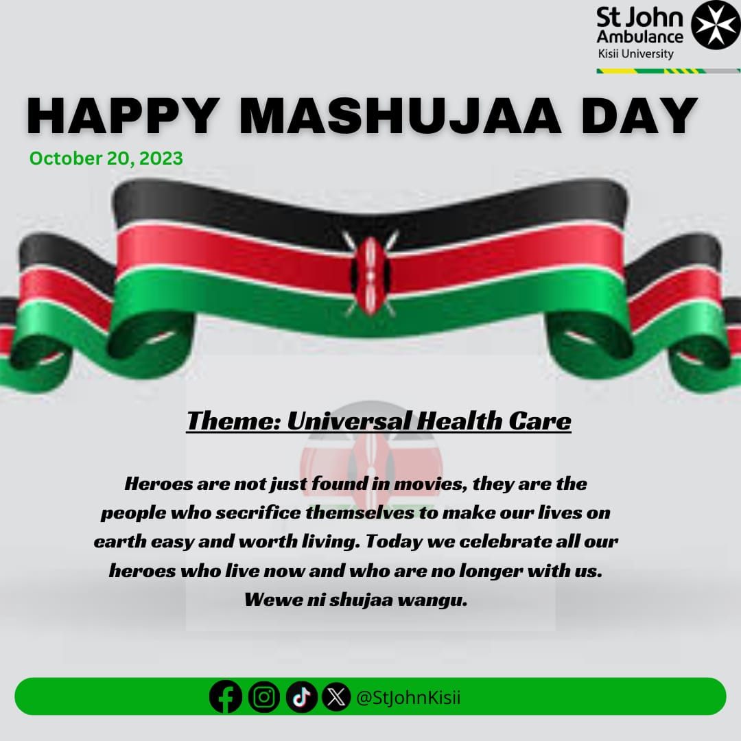 A true hero is not measured by his strength; he is measured by the power of his heart. Happy Mashujaa Day to all Kenyans !