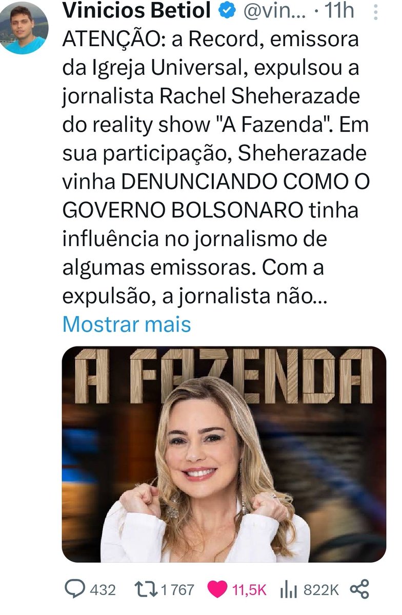 hungria_marta's tweet photo. @RachelSherazade O motivo não foi agressão. Eu sei, a Record sabe e agora vcs tb sabem. 👉🤡 https://t.co/e1Tc8U9EdR