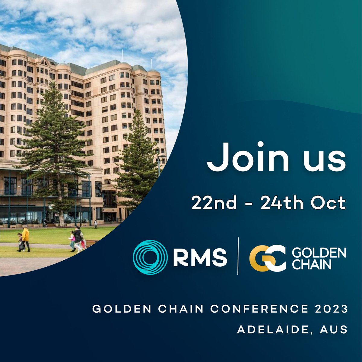 RmsHospitality's tweet image. [AU] Be inspired by industry leaders and advance your business at this year&apos;s Golden Chain Conference 2023 in Adelaide. 

#RMSCloud #GoldenChainConference2023 #HotelIndustry #Success