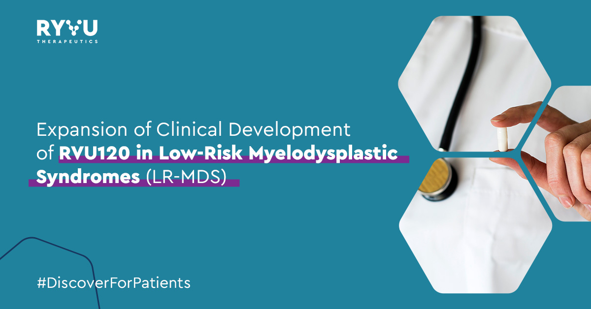 It’s our pleasure to announce our collaboration with the European EMSCO network for a Phase II RVU120 clinical trial in LR-MDS.
Prof. Uwe Platzbecker, a renowned expert in LR-MDS, will lead the study as the Coordinating Principal Investigator. 
bit.ly/46WIGSt