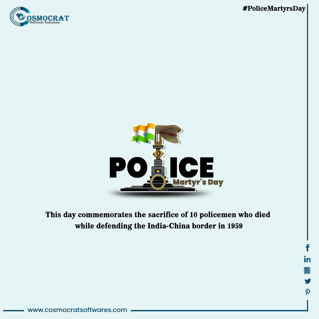 cosmocratsoft's tweet photo. In 1959, October 21st was a day for the Indian police force as 10 CRPF men were killed in an attack by Chinese PLA troops and the attack happened near Ladakh’s Hot Springs area, and the police officers lost their lives in the line of duty.
.
.
.
#policemartyrsday #martyrsday https://t.co/GkVoUoxCvb
