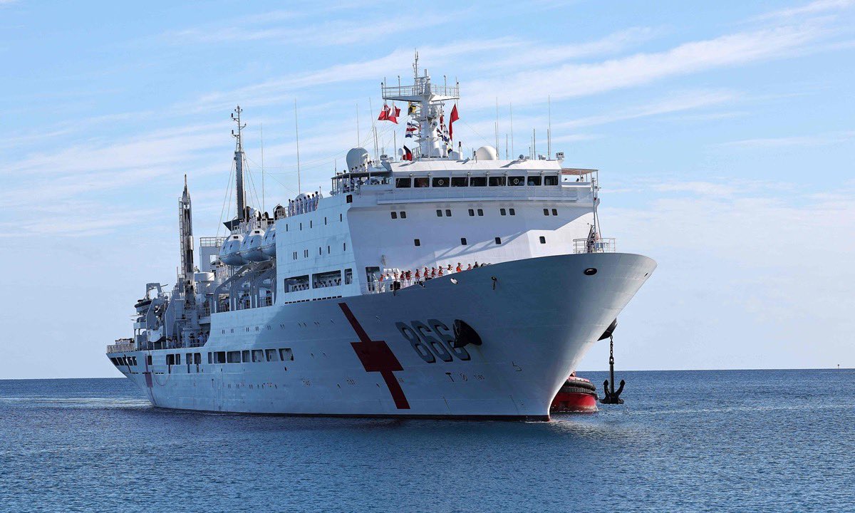 Eivor_Koy's tweet image. Chinese medical teams are also expanding their services to other developing countries.

The Chinese naval hospital ship, Peace Ark, was on the Harmonious Mission 2023 in August. During its voyage it planed to visit Kiribati, Tonga, Vanuatu, Solomon Islands, and East Timor.

Peace…