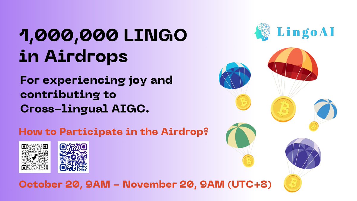 LingoAI_io's tweet photo. 🚀 Exciting News! 🚀 
LingoAI is thrilled to announce our exclusive #Airdrop event! Dive into the world of #AI with free tokens and be a part of our innovative journey. Spread the word and stay tuned for more updates! 💡🪙 

https://t.co/jLSYdDG3Vs

#LingoAIAirdrop #AIRevolution https://t.co/uBtaTRjbAA