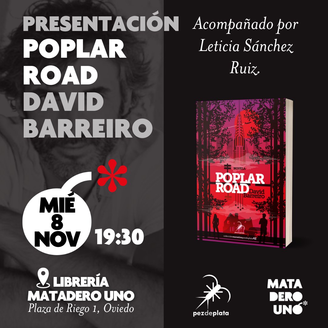 David Barreiro se suma a la fiesta de inauguración de @mataderounolib 💥💥💥
Miércoles 8. Auge y caída del sueño americano. Así fue y será.

#poplarroad #davidbarreiro #sueñoamericano #mataderouno #libreríaojanguren #oviedo #pezdeplata