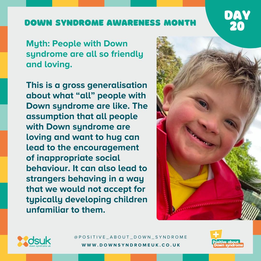 FridasFootsteps's tweet photo. Day 20 #WorldDownSyndromeAwarenessMonth Not everyone loves a hug. Not everyone with DS loves a hug. Frida does love a hug and at times hands them out freely. If Frida doesn’t get the cuddle back she thinks she deserves it may get a bit strong. Just don’t make assumptions please. https://t.co/7O8z5TvXd2