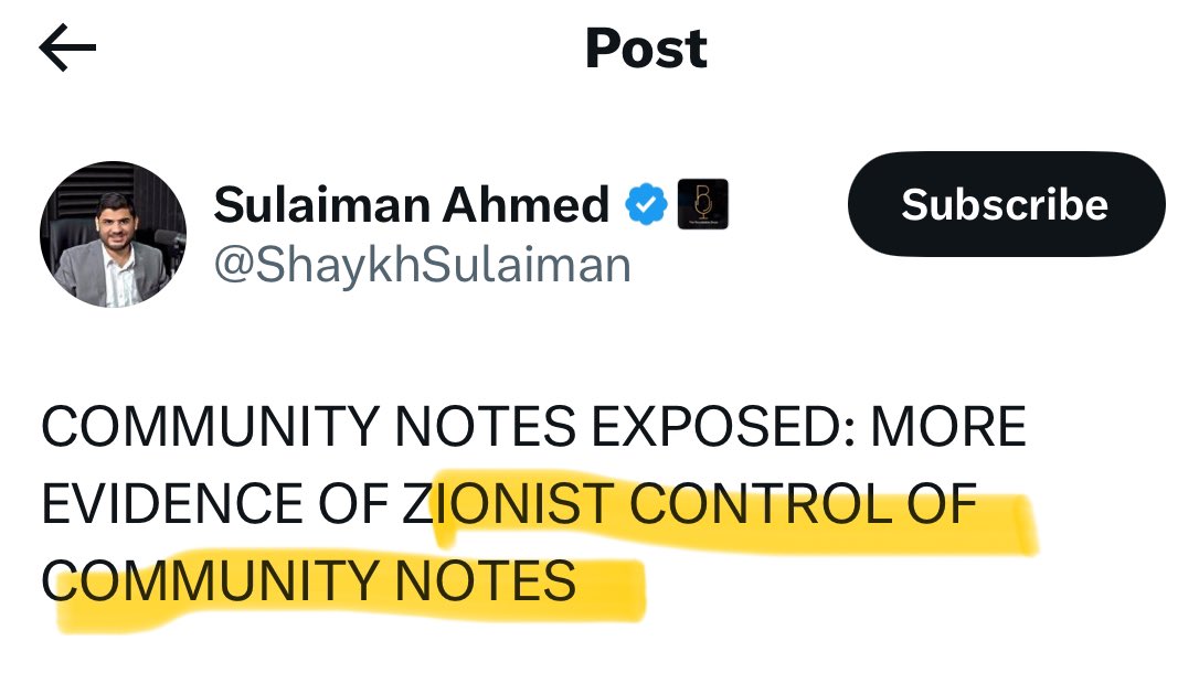 Not content with controlling the Global Financial System, Hollywood and the production of Bissli snacks, Zionists now control… Community Notes. 

#CommunityNotesWashing

✌🏾🇵🇸