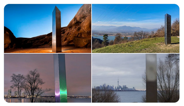 ON RESSORT LES ARCHIVES 

En décembre 2020, et pendant plusieurs semaines, des monolithes ont fait leur apparition aux quatre coins du globe...  

Pourquoi ?