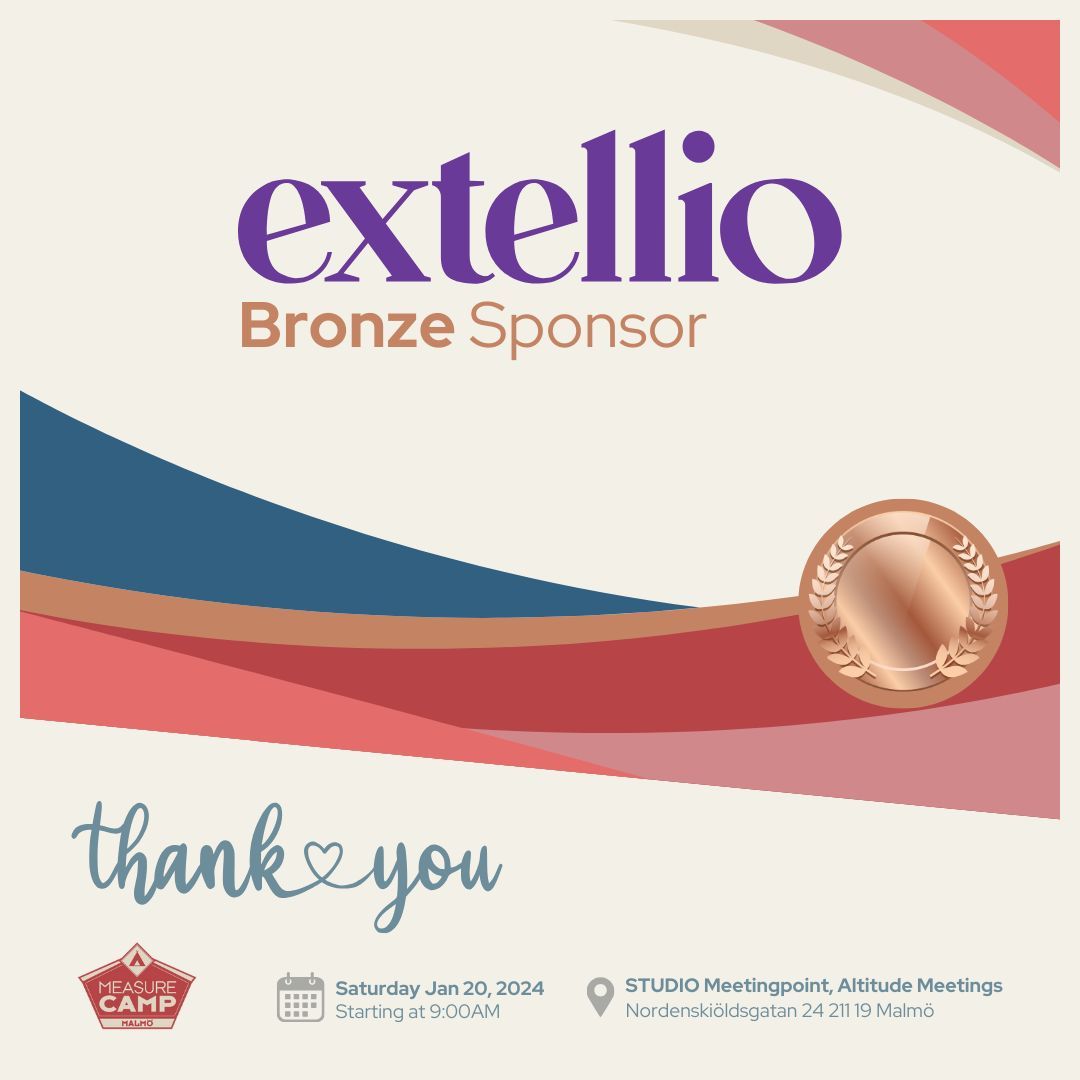 MeasureCampMMX's tweet photo. So excited to announce that Extellio is now officially one of our Bronze sponsors for MeasureCamp Malmö! 🎉 #MeasureCampMalmo #MCMalmo24 https://t.co/Dye5ntzzWQ