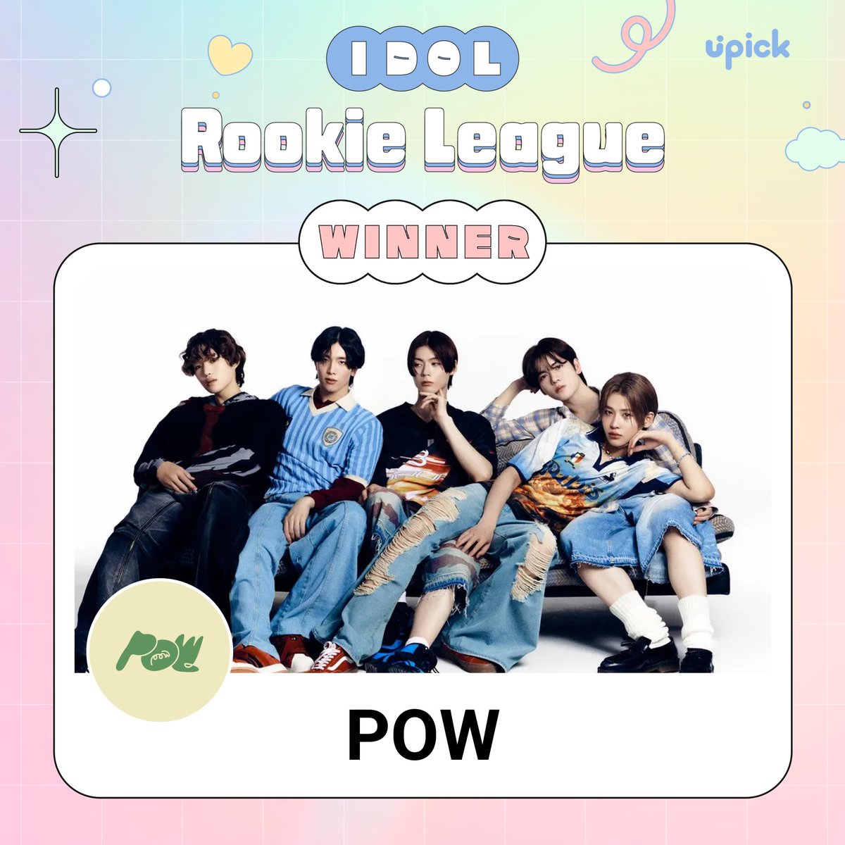 UPICK_twt's tweet photo. 🎵𝐈𝐃𝐎𝐋 𝐑𝐨𝐨𝐤𝐢𝐞 𝐋𝐞𝐚𝐠𝐮𝐞🎵

 Congratulations 🥳🎉
#파우 #POW

Congratulations on being selected as the Rookie Idol of October
10월 루키 아이돌에 선정되신 것을 축하드립니다 (*Ü*)*.¸¸♪

🔽Participate in the 1st place reward vote🔽 https://t.co/t6Ms7Lw8f6