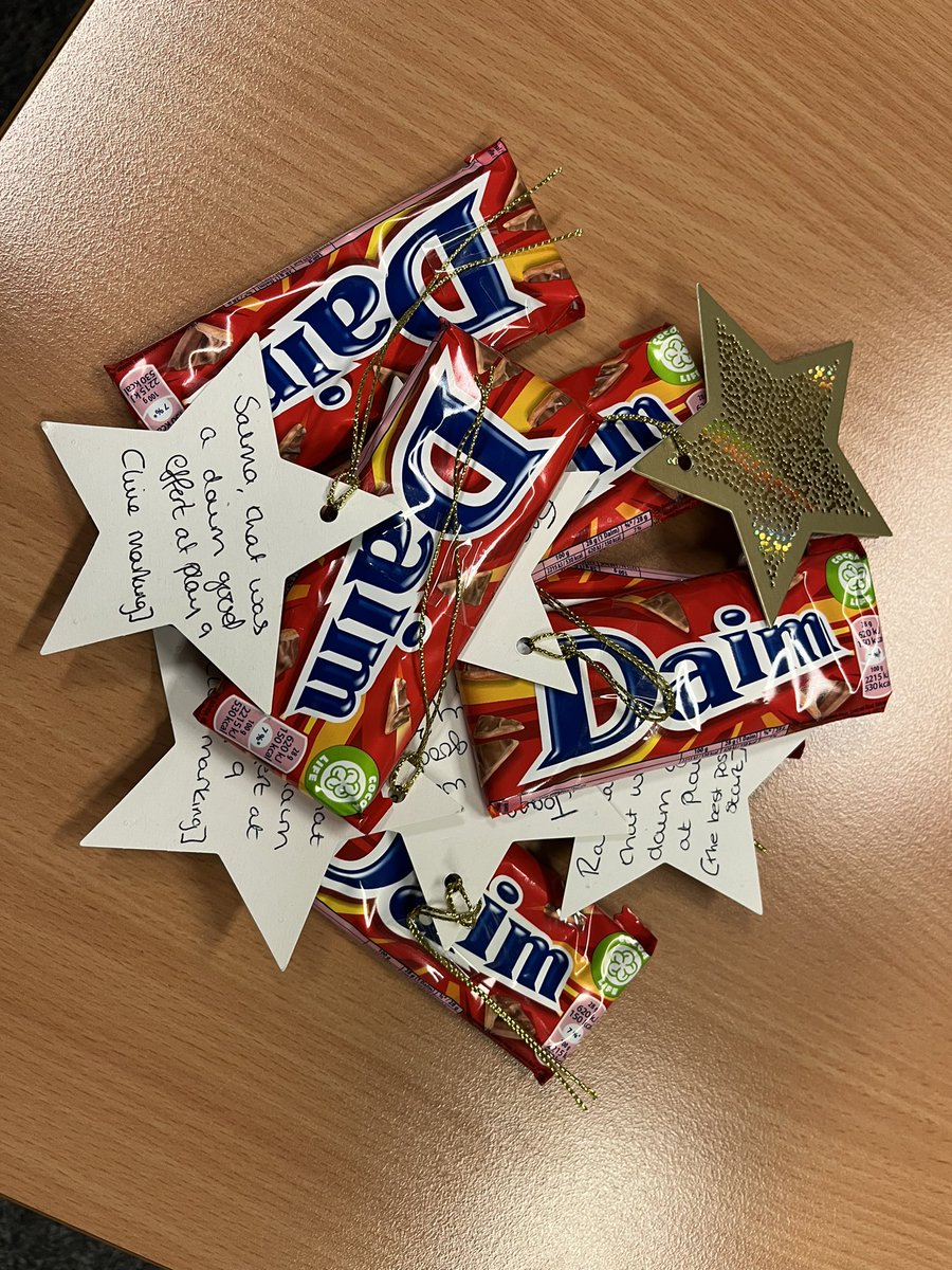 Punny treats for our wonderful SCITT trainees to recognise their ‘daim’ good effort and hard work! #proudITTtutor