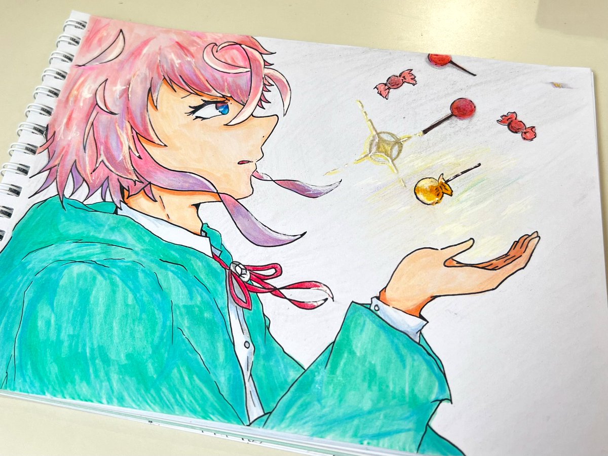 tenu3274's tweet photo. 光
#ヒプノシスマイク #ヒプマイ #FlingPosse #飴村乱数 #イラスト #イラスト好きさんと繋がりたい #絵描きフォロバ100 #アナログイラスト #easyR #乱数 https://t.co/4vywyvCWqM