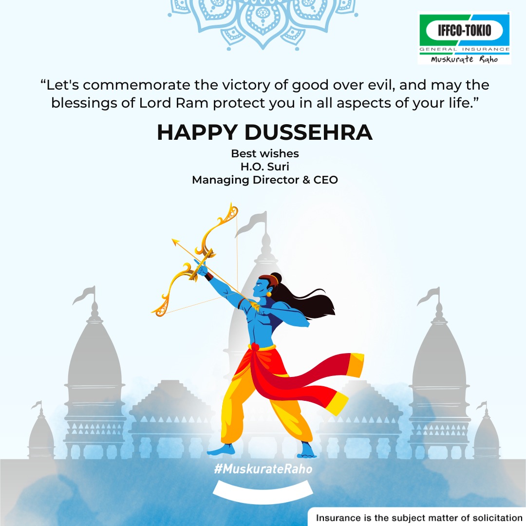Truth Always Leads to Victory, Enjoy the Victory of Good over Evil. Happy Dussehra @IFFCO__TOKIO #MuskurateRaho
