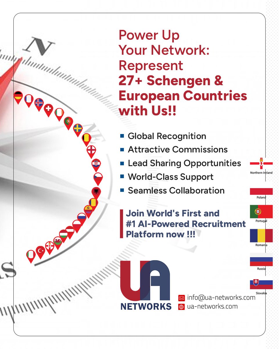 uanetworks's tweet photo. 🚀 Power Up Your Network: Represent 27+ Schengen and European Countries with Us!! 🌍
.
.
#studyabroad #educational #IELTS #studyincanada #study #canada #studyineurope #university #studentvisa #studyvisa #studyoverseas #overseaseducation #VISA #student #internationalstudents https://t.co/THNuooR7HN