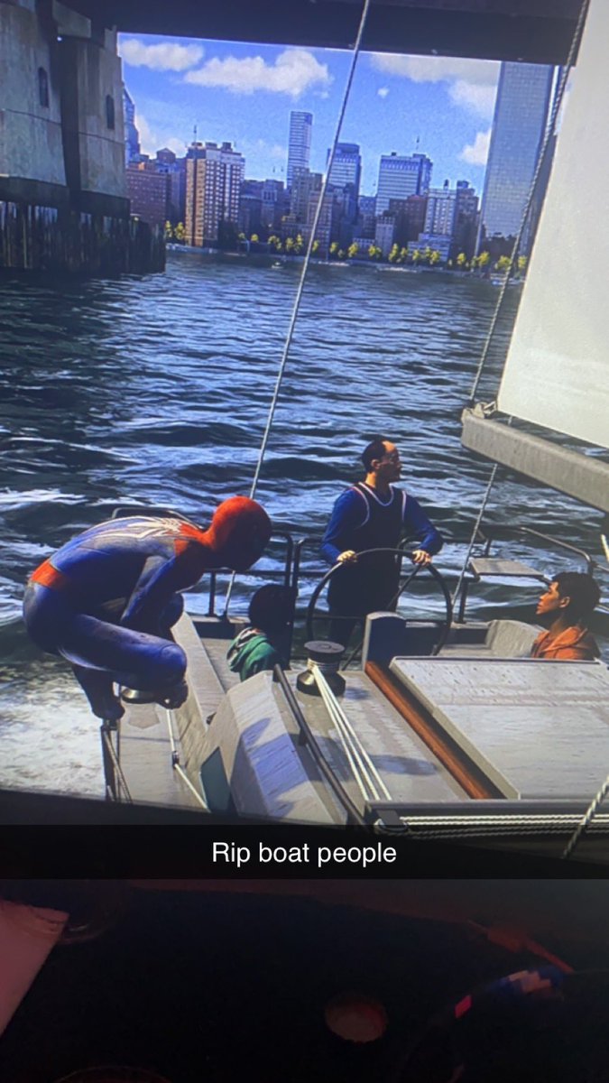 Solo_Post's tweet photo. #SpiderMan2  Boat people got the face lift https://t.co/wPTcDuQPdr