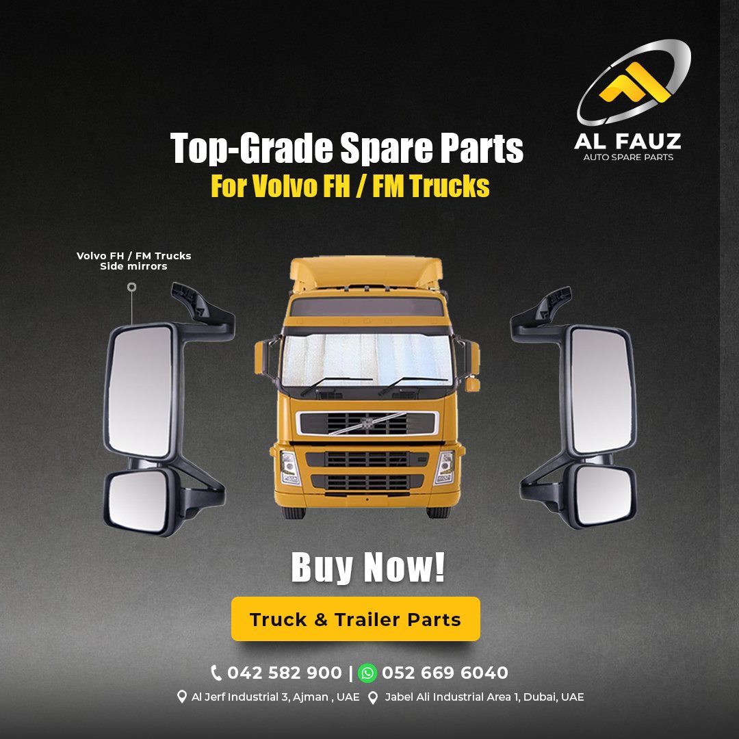 AlfauzAuto's tweet image. Upgrade and maintain your Volvo FH / FM trucks with our premium spare parts. Ensure top-notch performance and reliability for your fleet. 
Contact us for more info:-
📞 +971 42582900
#volvotrucks #premiumparts #fhfmtruckparts #qualityspareparts #truckupgrades #reliableperformance