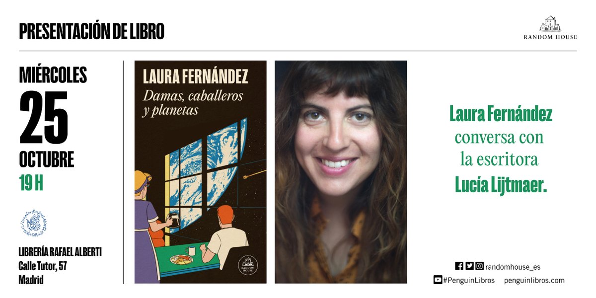 ¡Madrid! 

Apuntad las 19hs del 25 de octubre en vuestros calendarios 🥹. Estaremos en <a href="/LibreriaAlberti/">Librería Alberti</a> presentando 'Damas, caballeros y planetas' con <a href="/laura_fernandez/">Laura Fernández</a> y <a href="/lalitx/">lucia lijtmaer</a> 

Os esperamos ✨