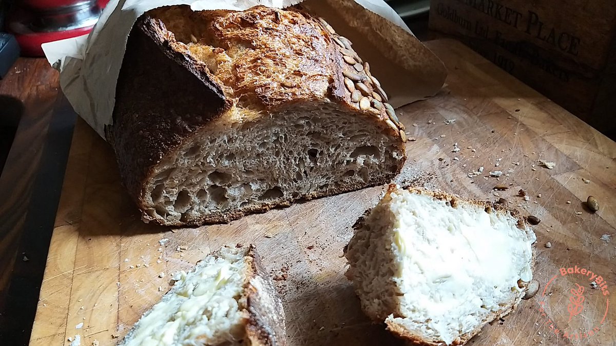 BakeryBits's tweet image. Tracey's sourdough pumpkin seed loaf baked this morning before coming in to work at BakeryBits, using our vibrant and plump pumpkin seeds. jo.my/agb19r
#BakeYourOwn