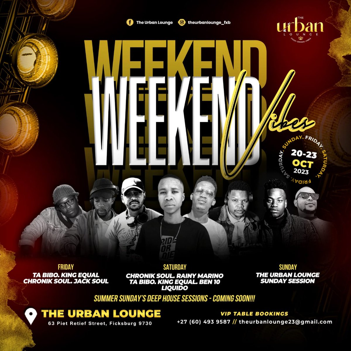 RealJacksoul_SA's tweet photo. 🚨Tonight 🚨

✨Golden Fridays in Ficksburg 🤌✨

#experienceofjacksoulmusic
#ItsAllAboutTheVibe📌🙌 https://t.co/pySu8AsJva
