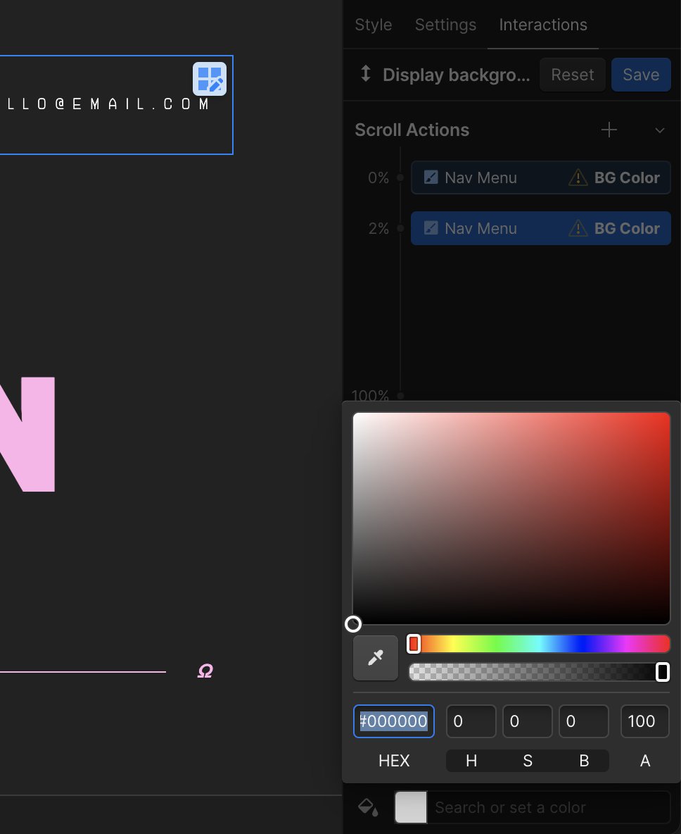Wait... can you no longer use variables/swatches in your webflow interactions?! Tell me i'm missing something 🤨